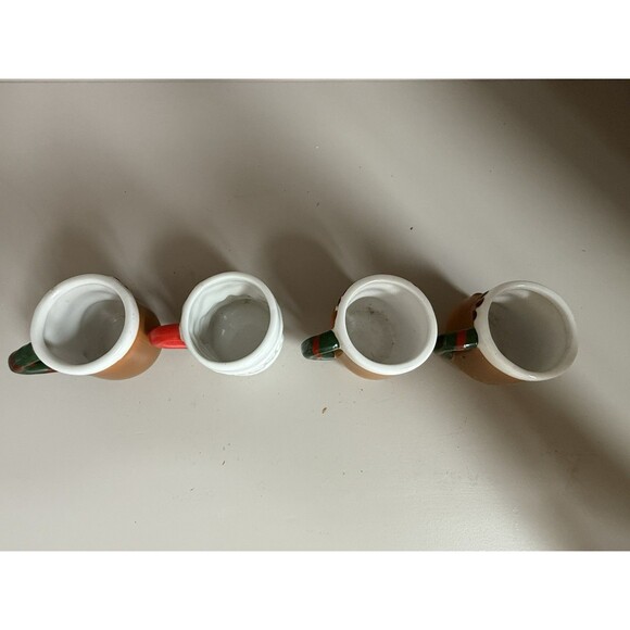Mini Santa Face And Reindeer Christmas Mugs Vintage - Picture 5 of 6